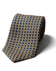 Chain Link Midnight Blue Printed Silk