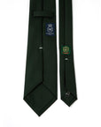 Delfino Four Seasons Deep Green Wool Solid Tie