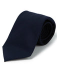 Delfino Four Seasons Classic Navy Wool Solid Tie