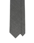 Oldgate Middle Gray Solid 2PLY High Twist Wool Blend Sfoderato Tie