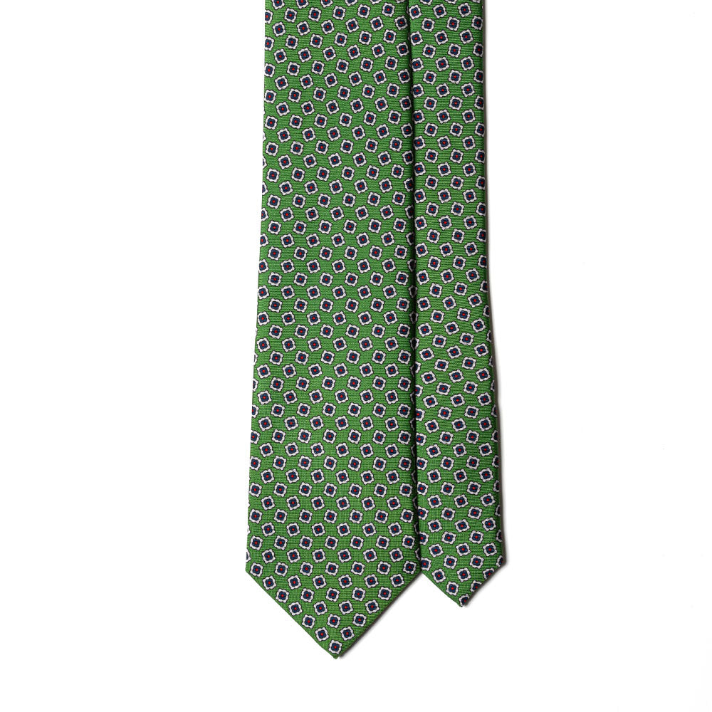 Fiore Emerald Green Printed Silk