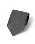 Oldgate Middle Gray Solid 2PLY High Twist Wool Blend Sfoderato Tie