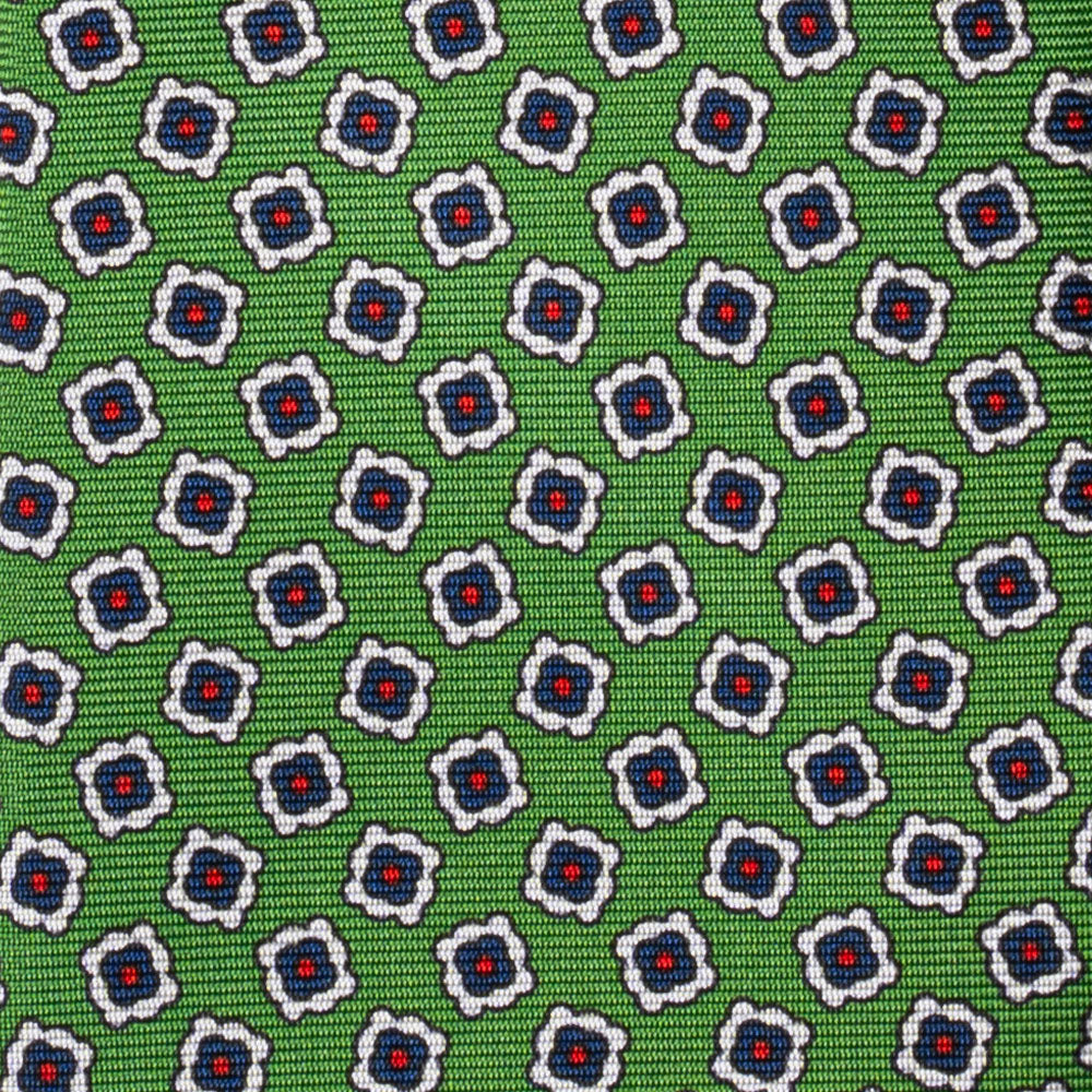 Fiore Emerald Green Printed Silk
