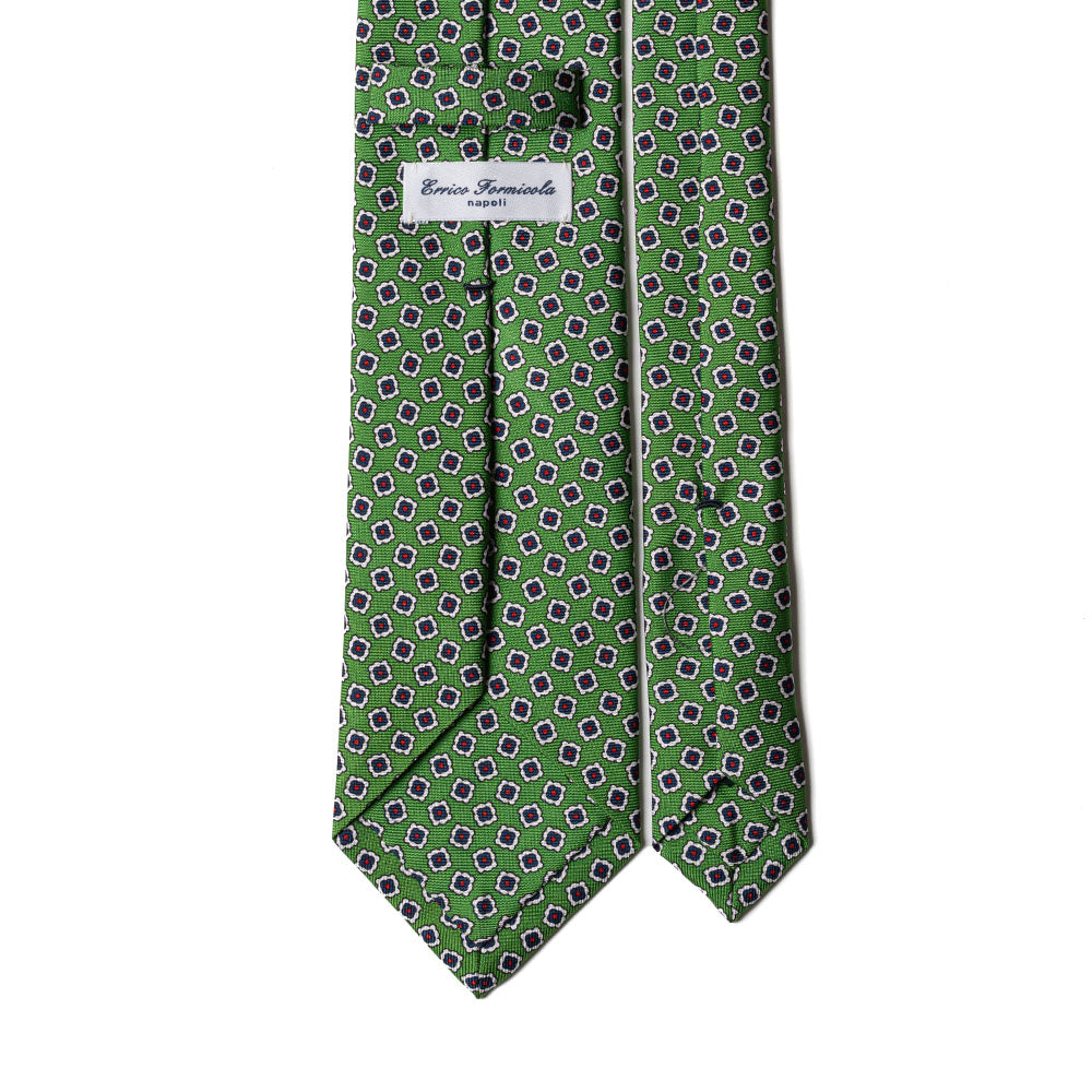 Fiore Emerald Green Printed Silk