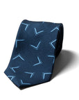 Arrow Deep Navy Printed Silk