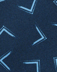 Arrow Deep Navy Printed Silk