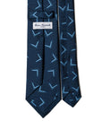 Arrow Deep Navy Printed Silk