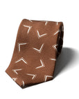 Arrow Milk Brown Printed Silk
