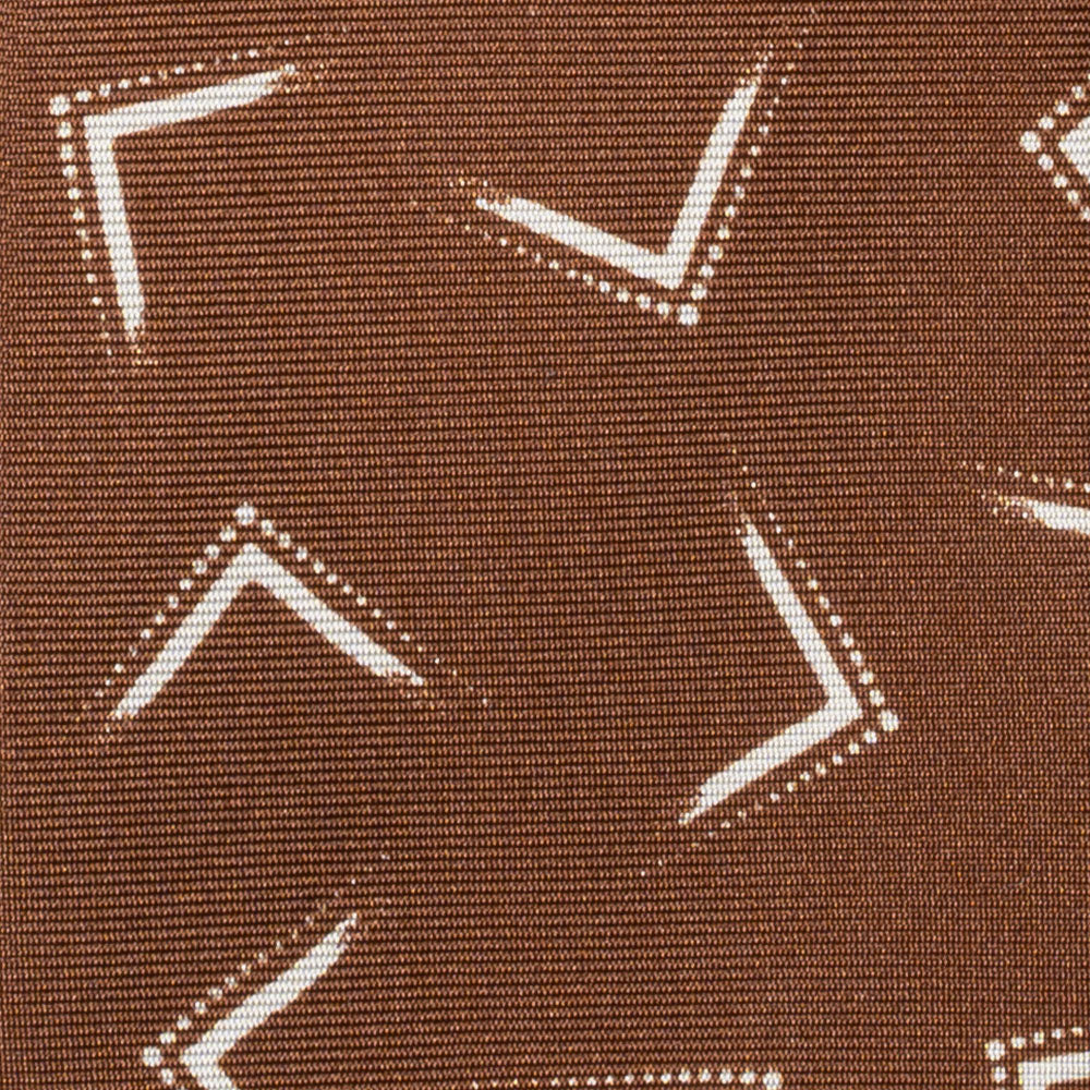 Arrow Milk Brown Printed Silk