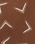 Arrow Milk Brown Printed Silk