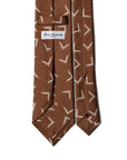 Arrow Milk Brown Printed Silk