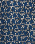 Bit Chain Royal Blue Printed Silk