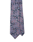 Canepa Full Paisley Pattern Navy Printed Silk Tie