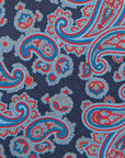 Canepa Full Paisley Pattern Navy Printed Silk Tie