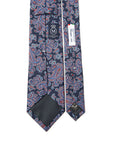 Canepa Full Paisley Pattern Navy Printed Silk Tie