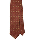 Canepa Yellow Fiore Pattern Burgundy Printed Silk Tie