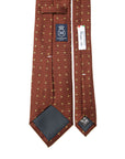Canepa Yellow Fiore Pattern Burgundy Printed Silk Tie