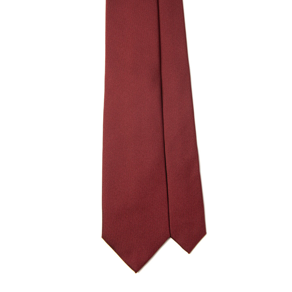 Deep Burgundy Solid Twill Silk Tie