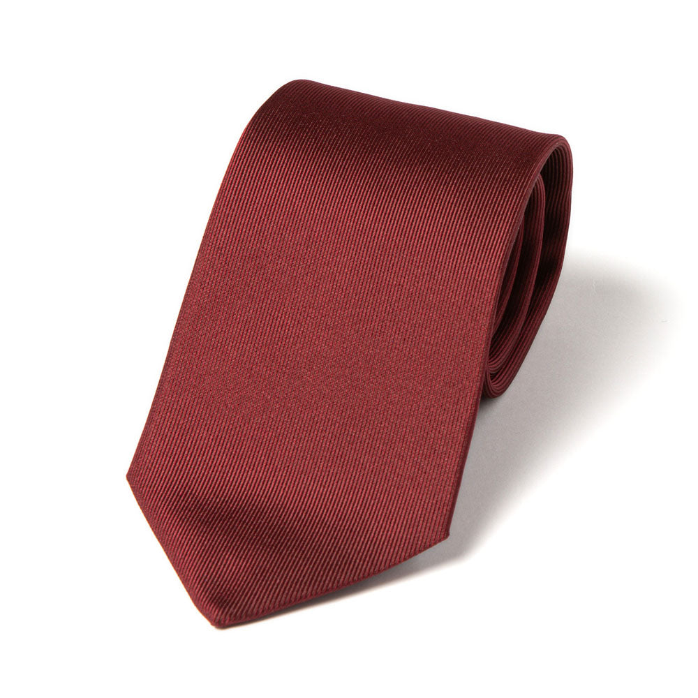 Deep Burgundy Solid Twill Silk Tie