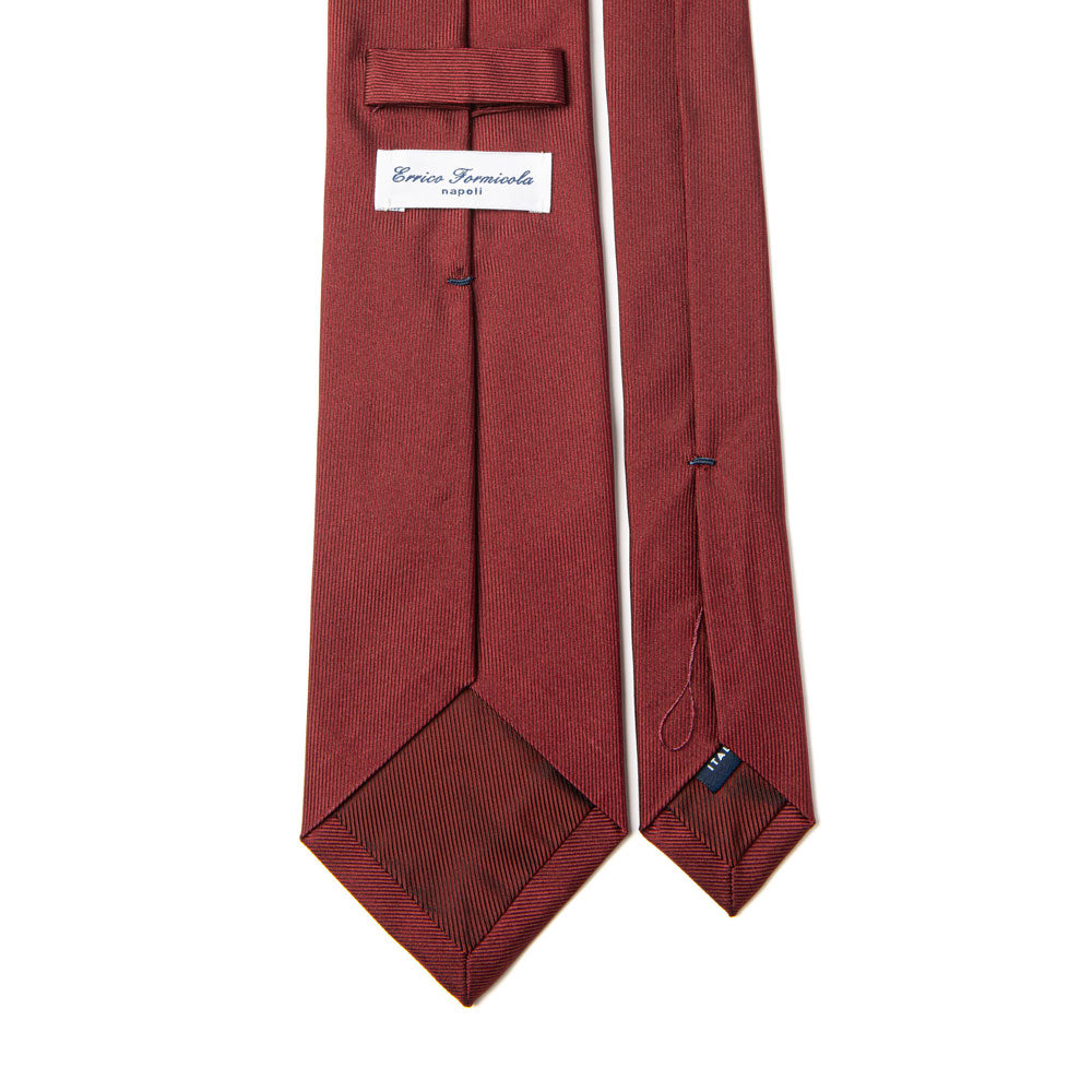 Deep Burgundy Solid Twill Silk Tie