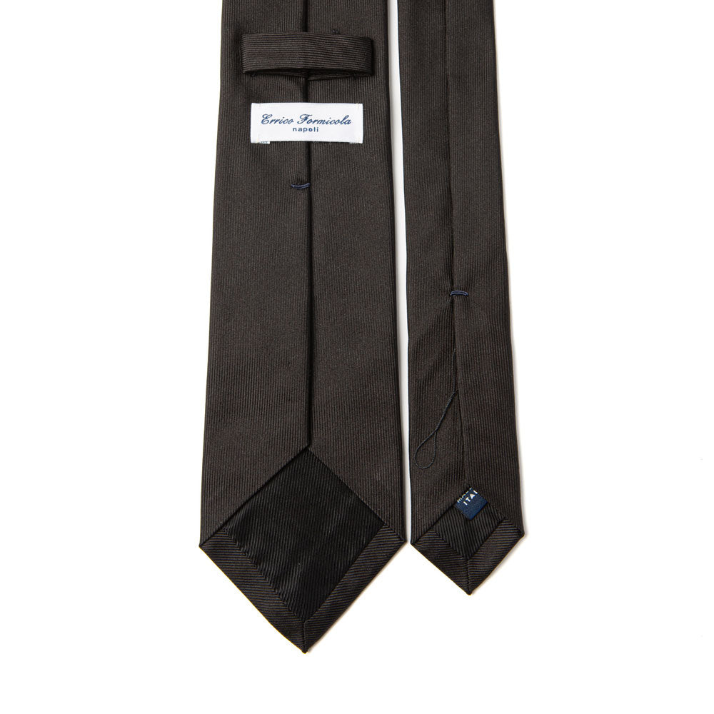 Jade Black Solid Twill Silk Tie