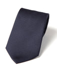 Dark Navy Solid Twill Silk Tie