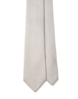 Rhodium Silver Solid Twill Silk Tie