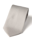 Rhodium Silver Solid Twill Silk Tie