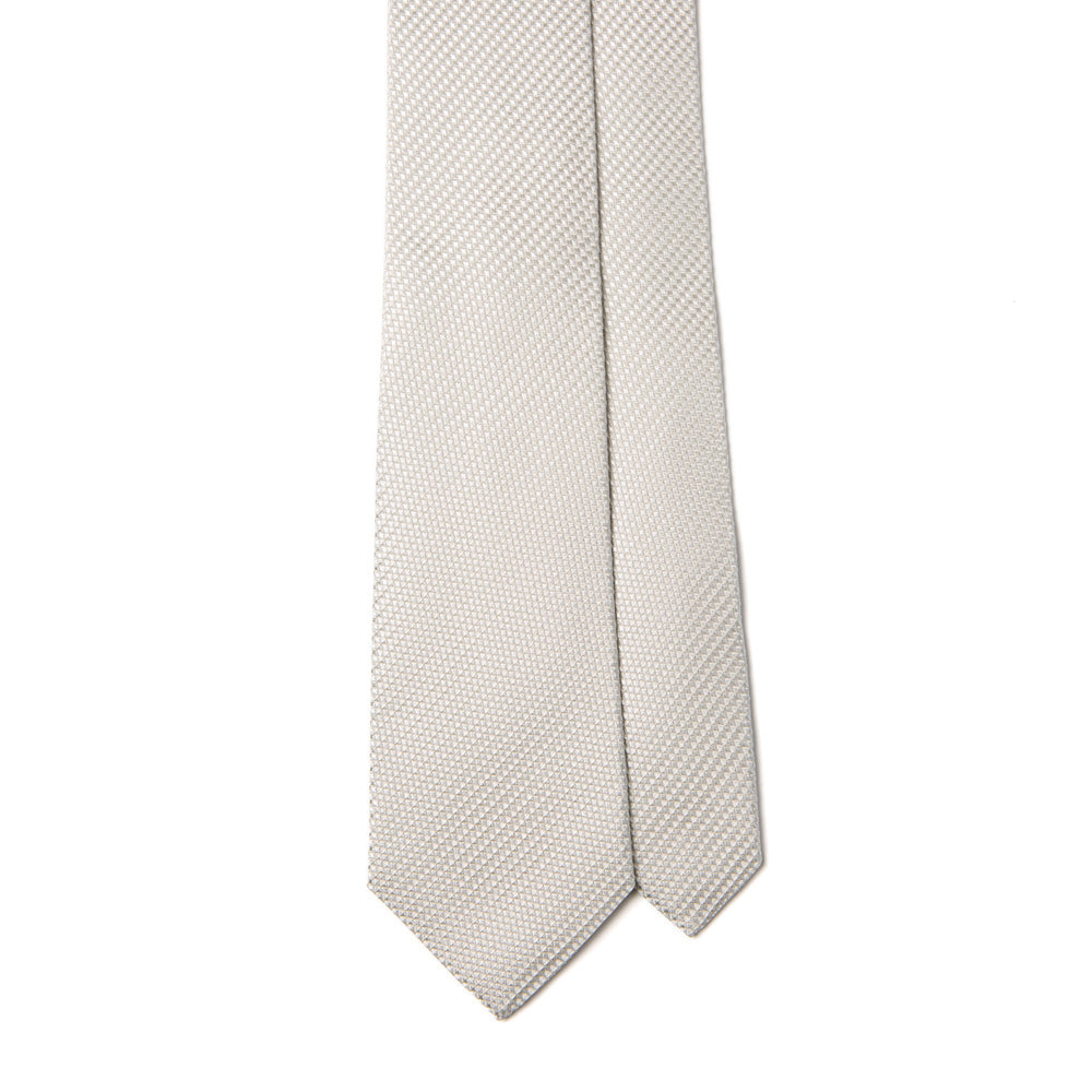 Light Silver Diamond Solid Pattern Woven Silk