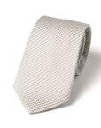 Light Silver Diamond Solid Pattern Woven Silk