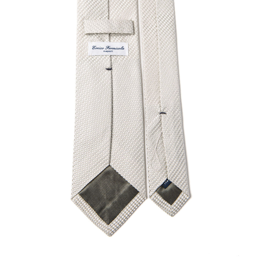 Light Silver Diamond Solid Pattern Woven Silk
