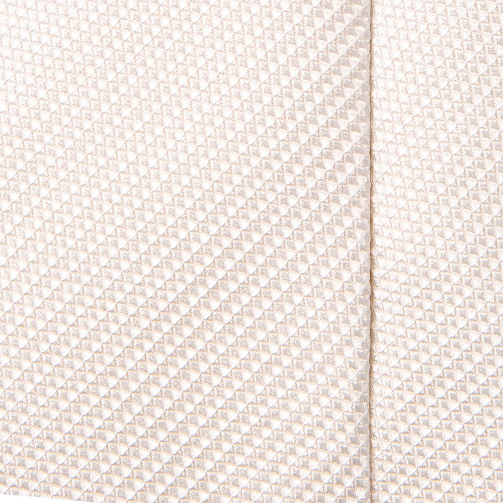 Off White Diamond Solid Pattern Woven Silk