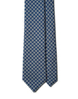 Fiore Pattern Classic Navy Printed Silk Tie