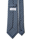 Fiore Pattern Classic Navy Printed Silk Tie