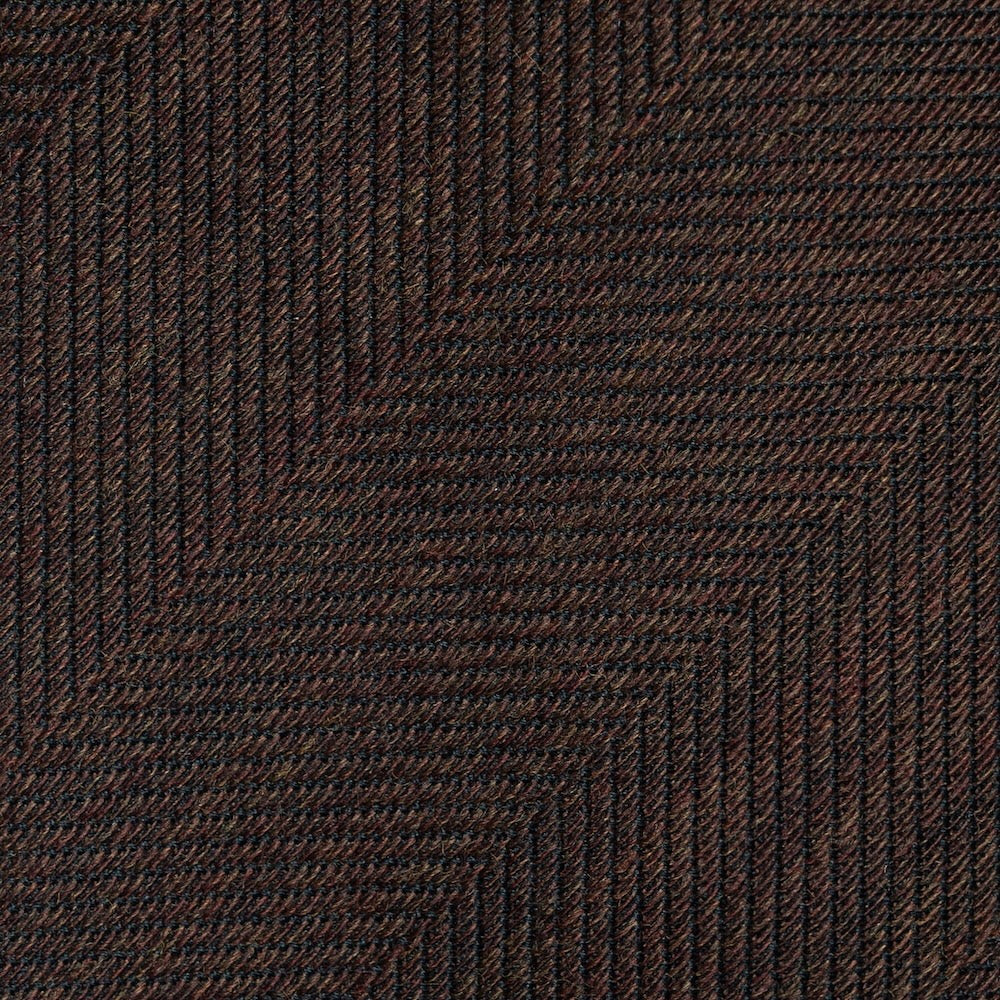 Espresso Brown Herringbone Solid Woven Wool Cotton Tie