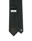 Espresso Deep Green Herringbone Solid Woven Wool Cotton Tie