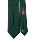 Petite Flower Pattern Deep Green Printed Wool Tie