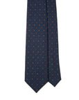 Petite Paisley Pattern Classic Navy Printed Wool Tie