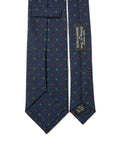 Petite Paisley Pattern Classic Navy Printed Wool Tie