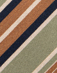 Signature Stripe Sage Green Woven Wool Silk Tie