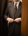 Pin Dot Brown Silk Tie