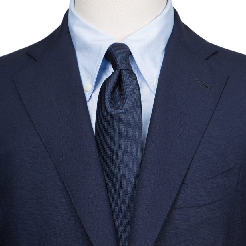 Classic Dark Navy Solid Silk Tie
