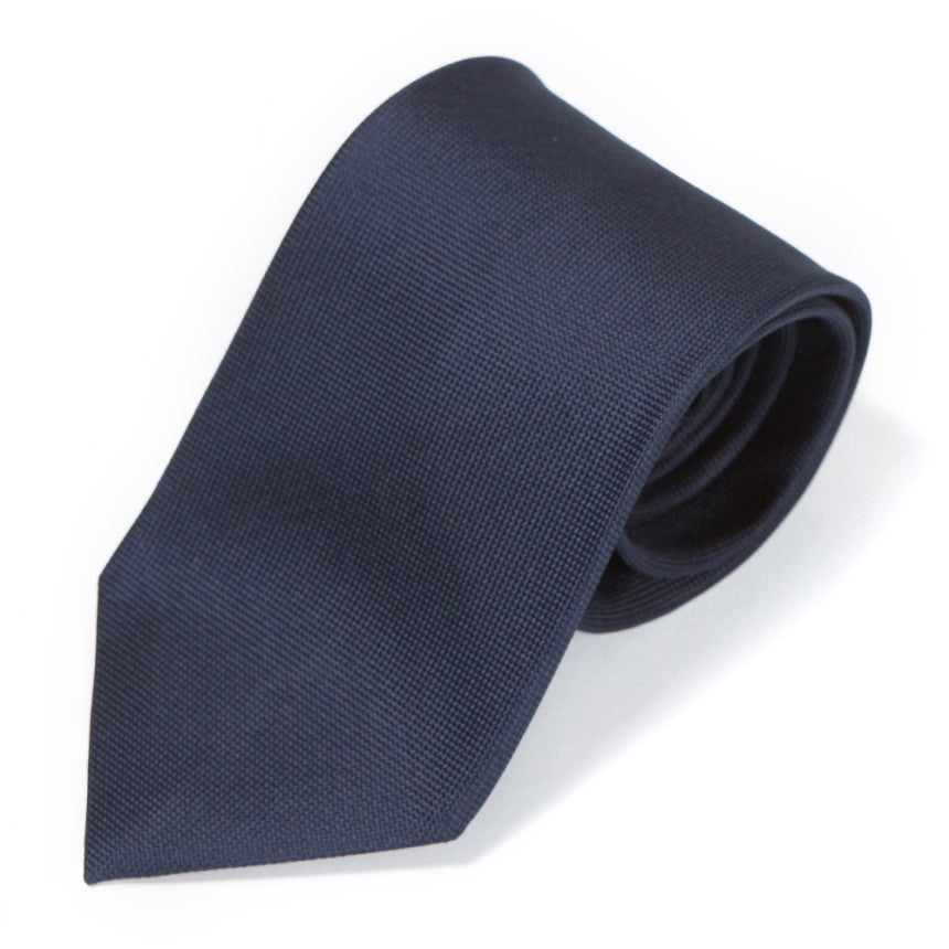 Classic Dark Navy Solid Silk Tie