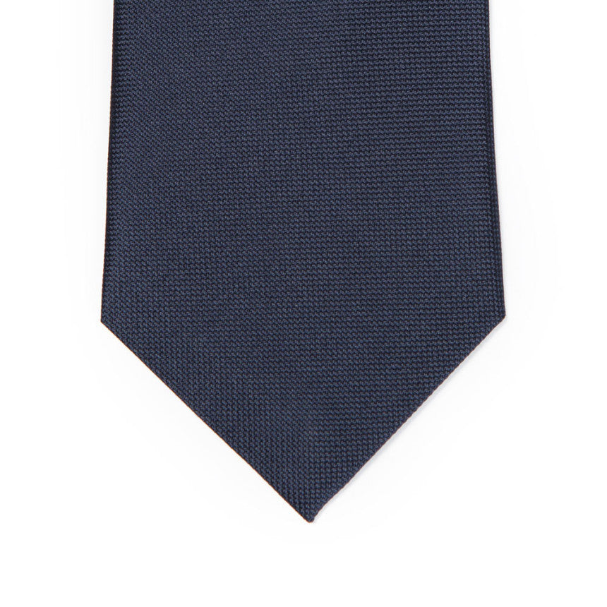 Classic Dark Navy Solid Silk Tie