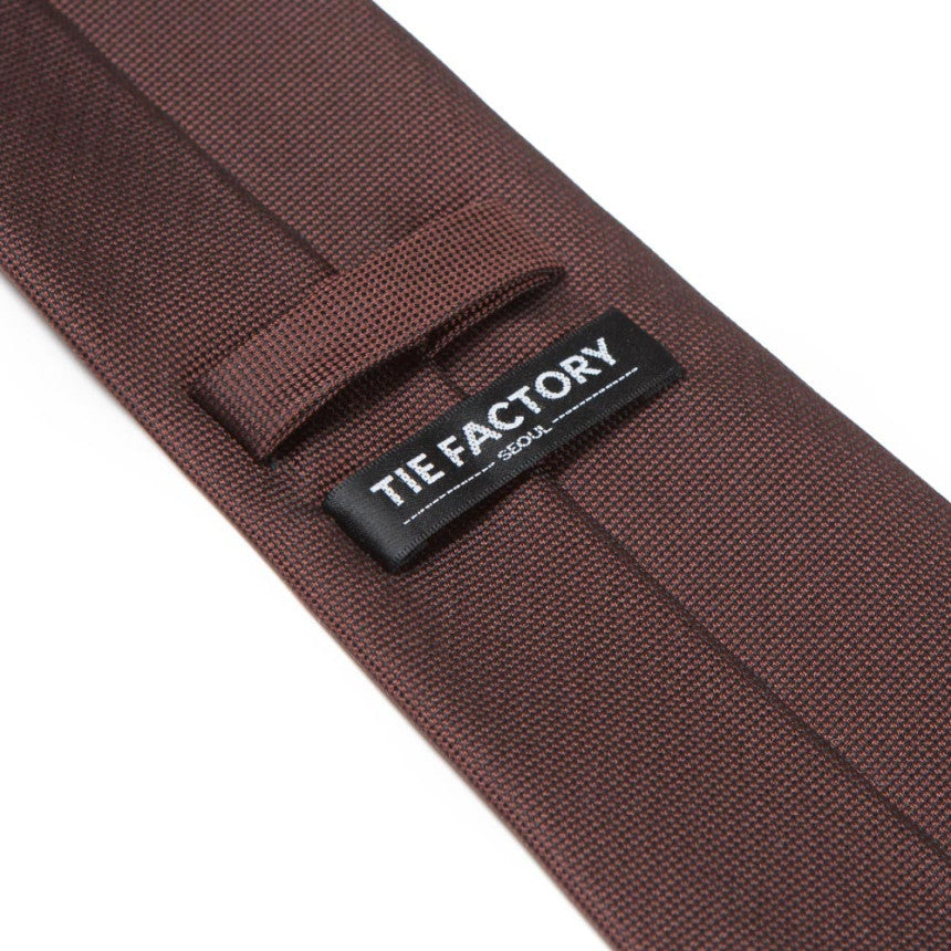 Classic Brown Solid Silk Tie