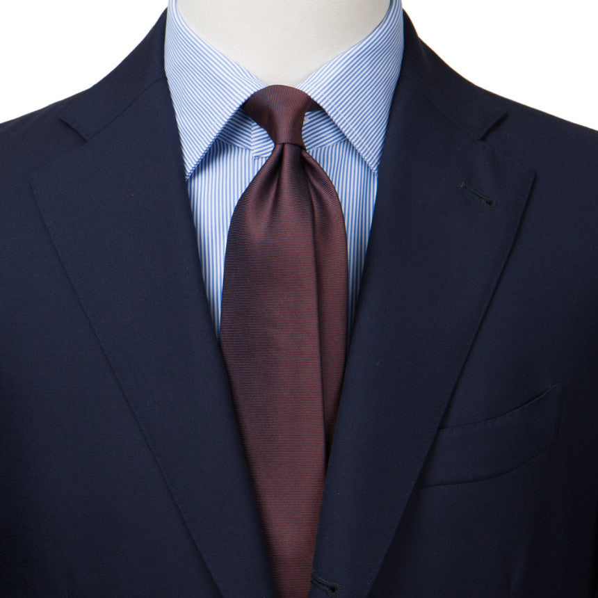 Classic Brown Solid Silk Tie