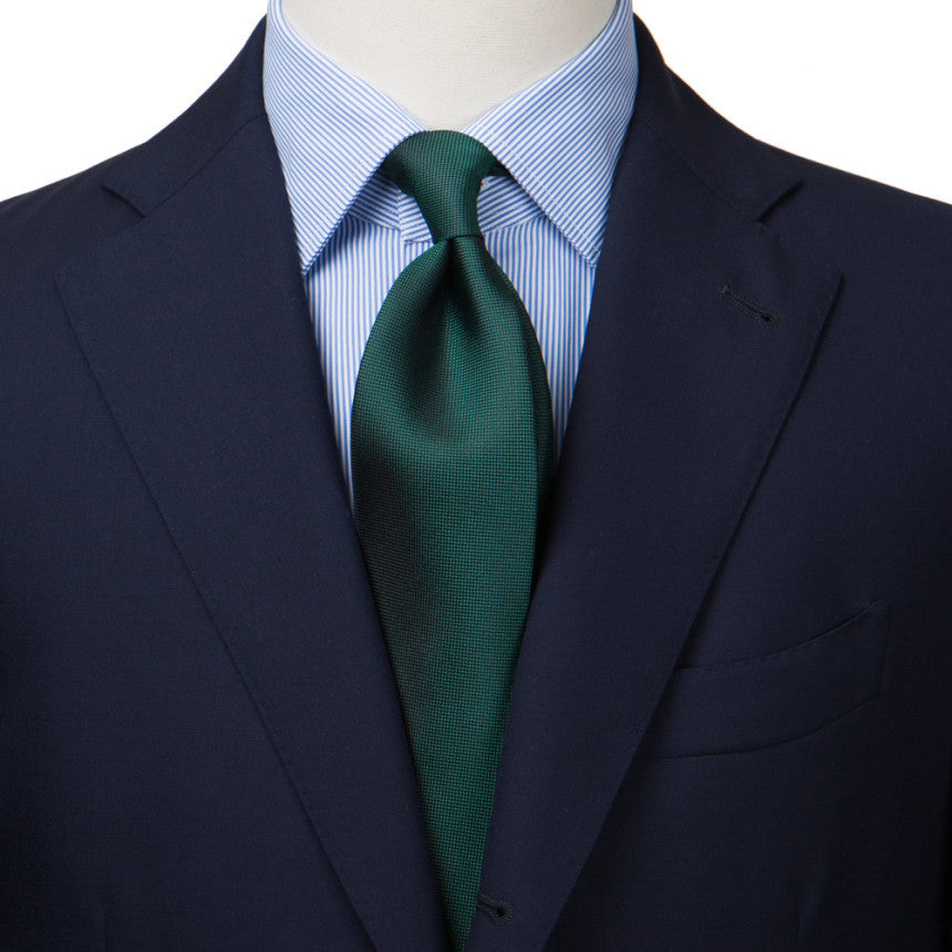 Classic Green Solid Silk Tie