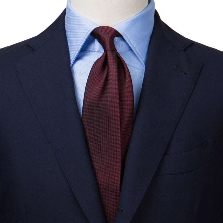 Classic Burgundy Solid Silk Tie