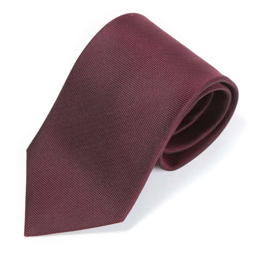 Classic Burgundy Solid Silk Tie