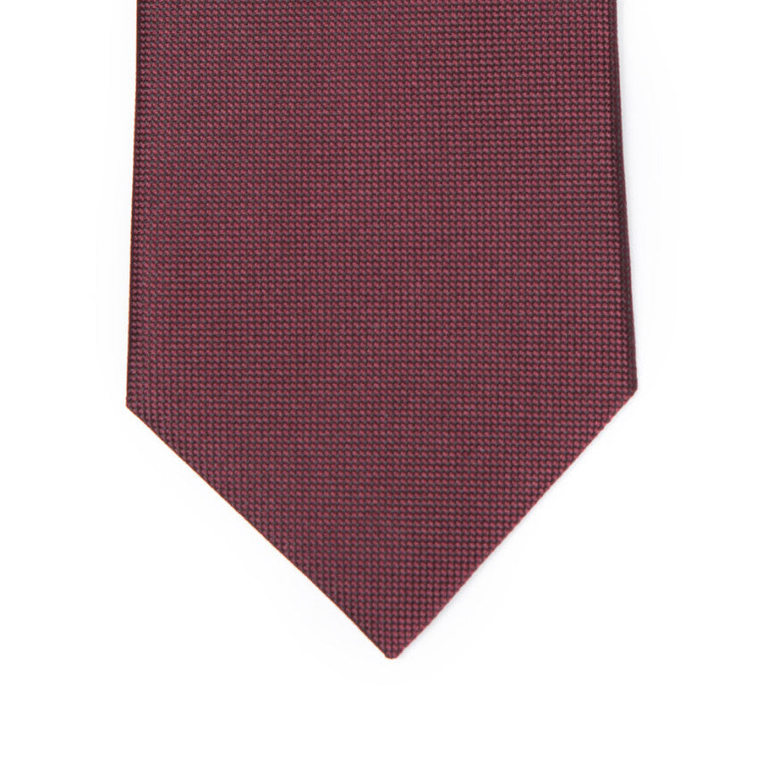 Classic Burgundy Solid Silk Tie